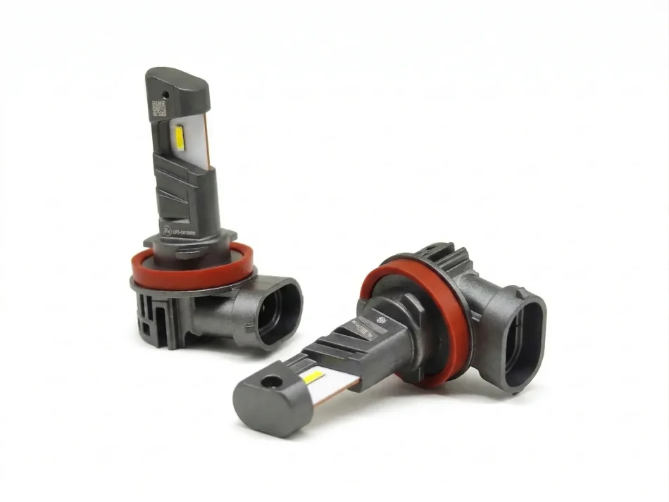 ECE R37 Certified -E4E H11 LEDr Exterior view of the ECE R37 certified LEDOAUTO E4E H11 LED replacement bulb-Product Showcase