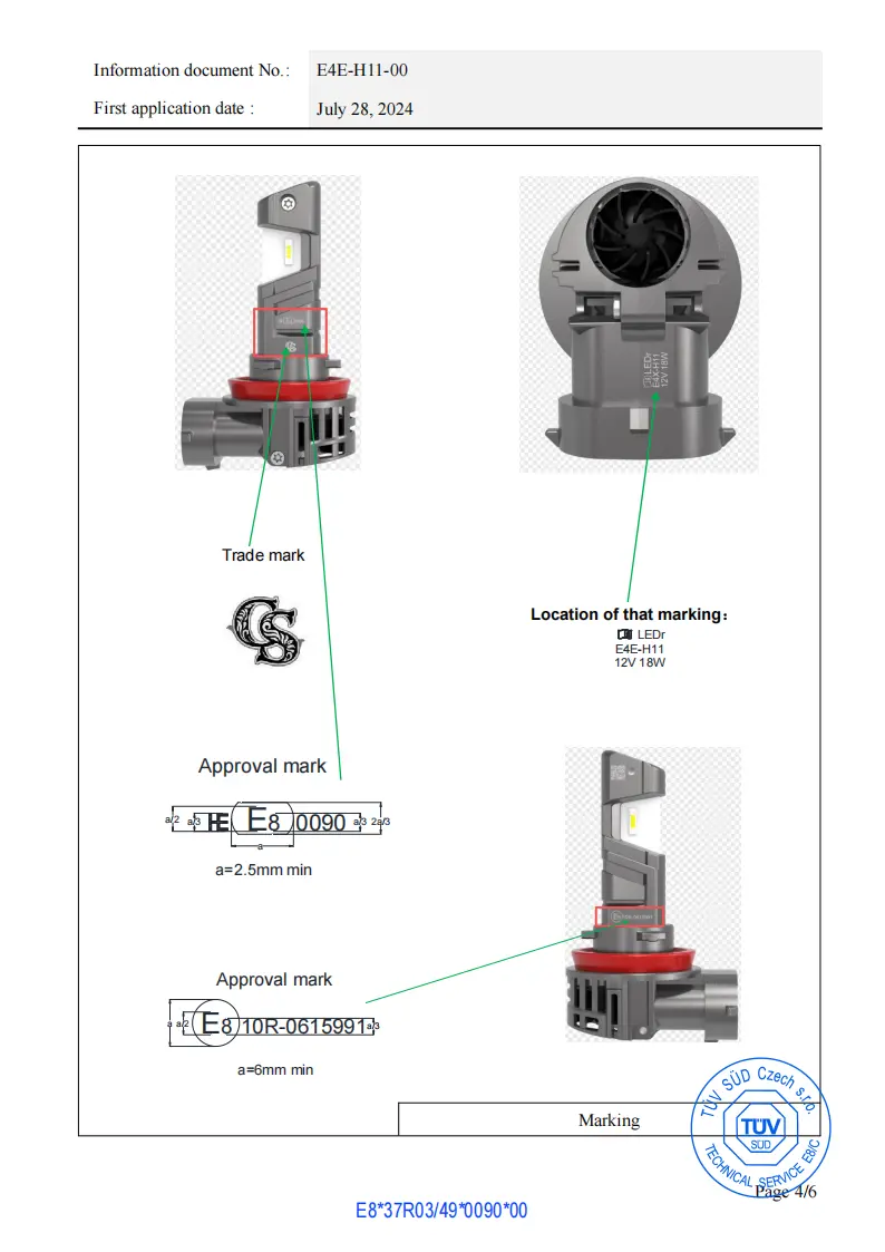 certificate/marking/product view