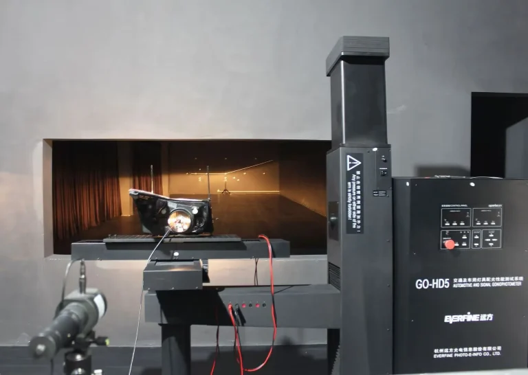 Ledoauto advanced optical laboratory for automotive LED headlight beam pattern testing
