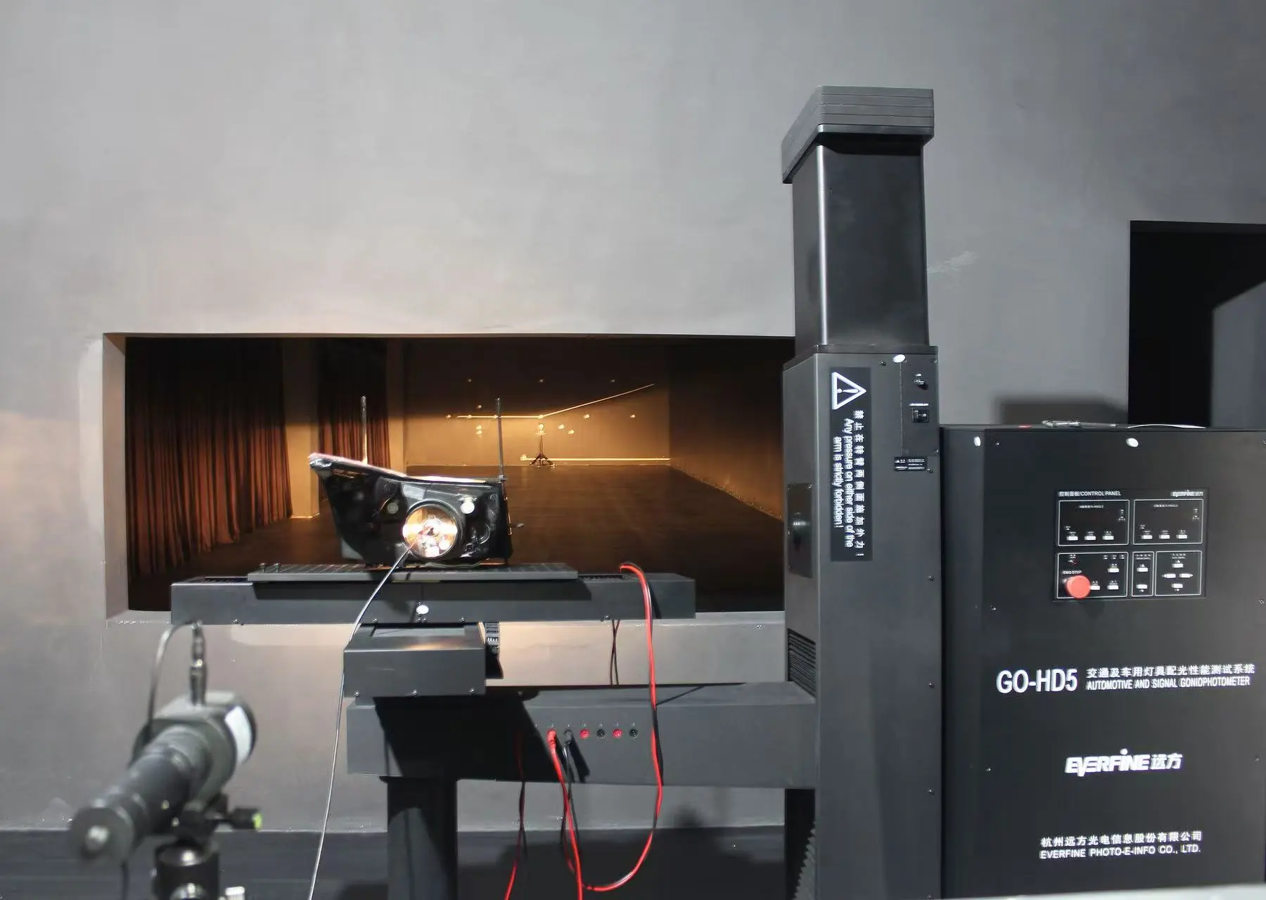 Ledoauto advanced optical laboratory for automotive LED headlight beam pattern testing