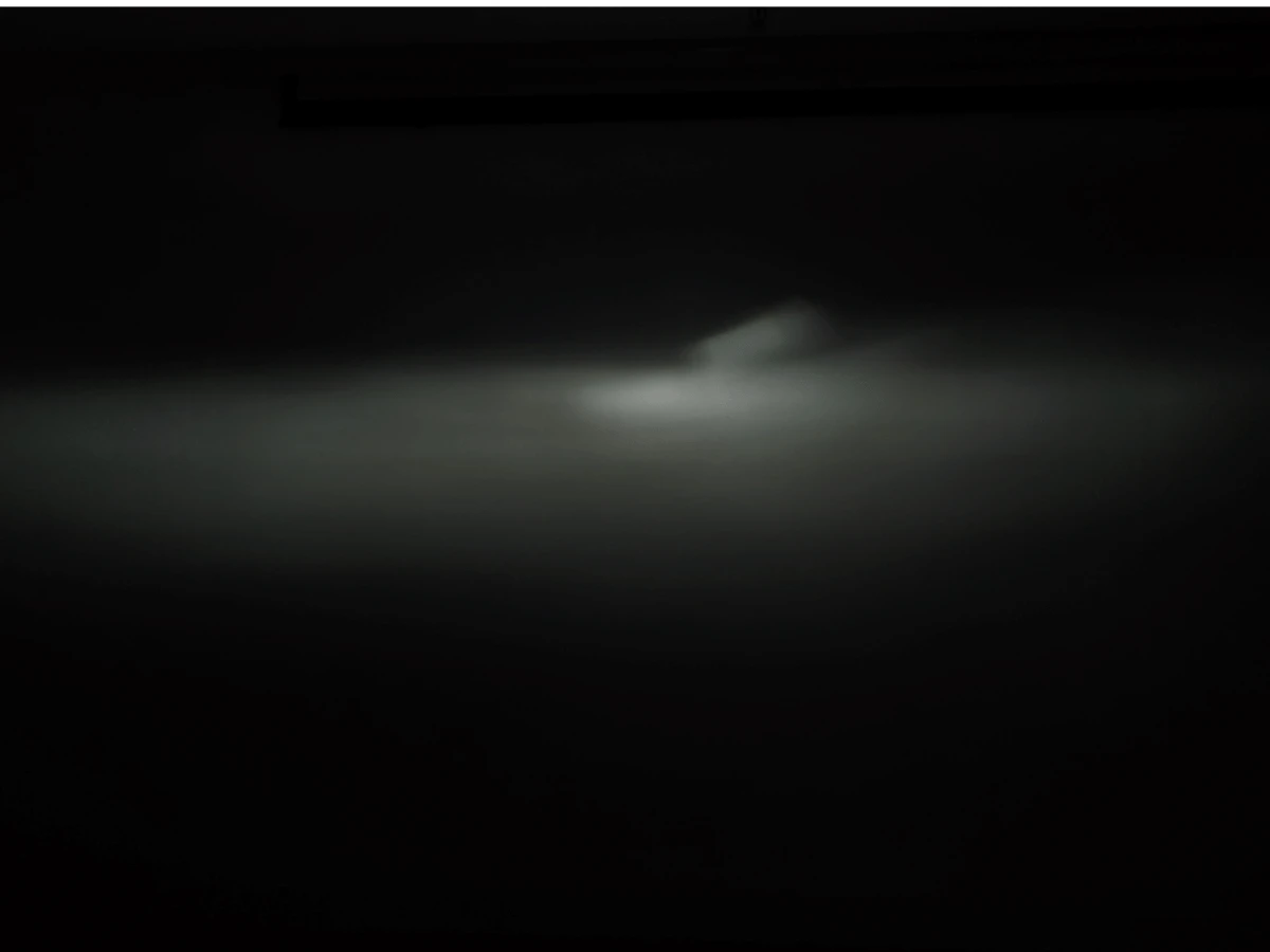 Philips H11 LEDr white-wall low-beam pattern