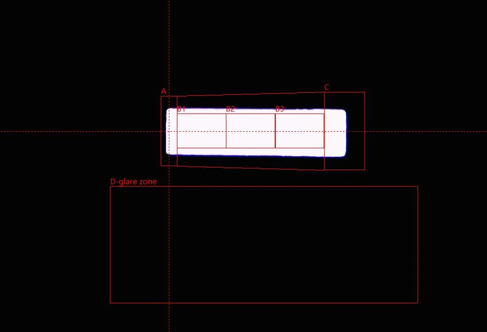 EB H11 LEDr Box system with the emitting area illuminated