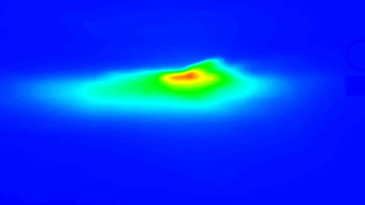 EB H11 LEDr rainbow map showing the central-right hotspot and illuminance distribution