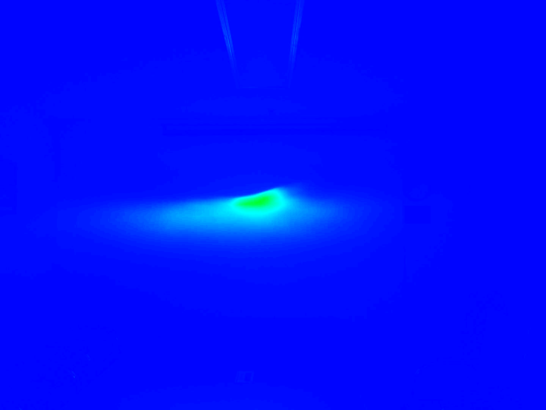 H11 halogen reference rainbow map showing hotspot distribution