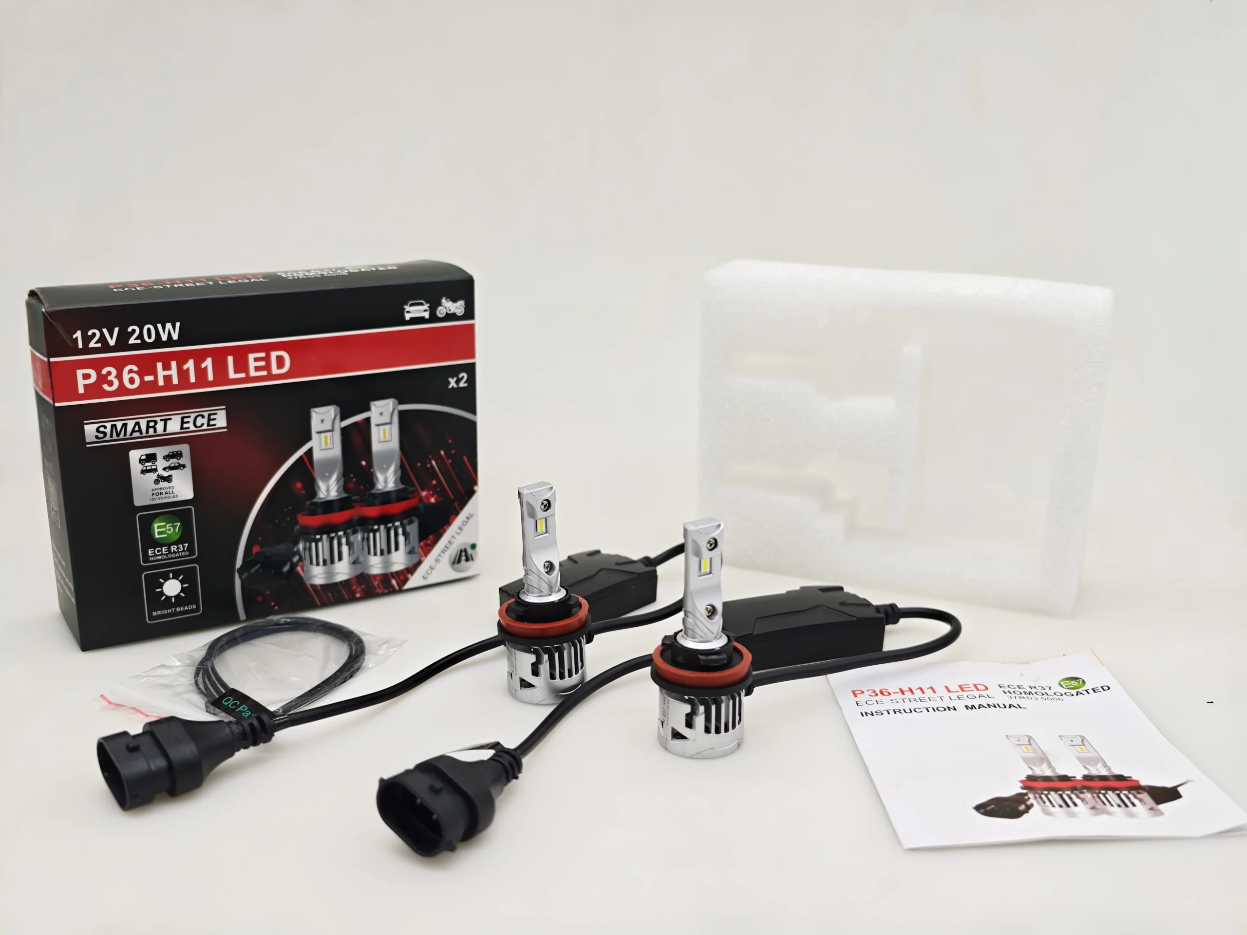 Luxfighter P36-H11 LEDr package and included contents