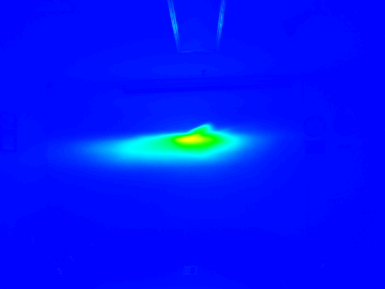 Luxfighter P36-H11 LEDr rainbow map showing hotspot distribution