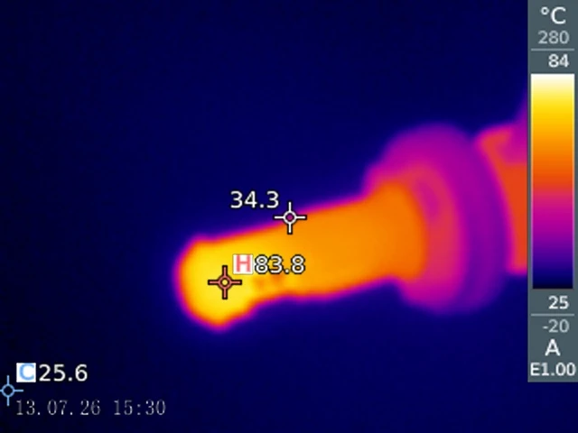 Philips H11 LEDr emitting-area surface temperature after 20 minutes